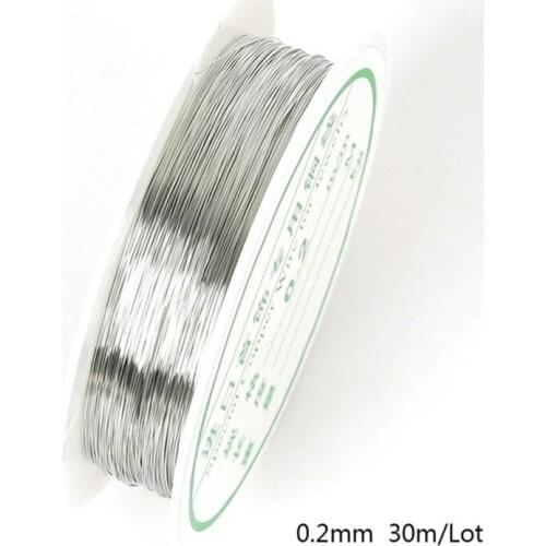 30/20/15/8/7/5/3/2m White K Beads Rope Copper Wires Craft Beading Wire For Bracelet Necklace Cord String Jewelry Accessories