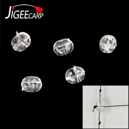 JIGEECARP 1000pcs Carp Fishing Clear Oval Cross Hole Beads Plastic Sabiki Rig 3 Way Bead Jumper Link Beads Accessories