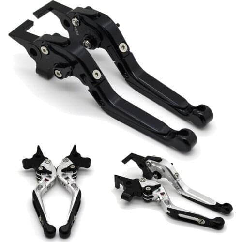 With logo Motorcycle Frame Ornamental Foldable Brake Handle Extendable Clutch Lever For DUCATI STREETFIGHTER 848