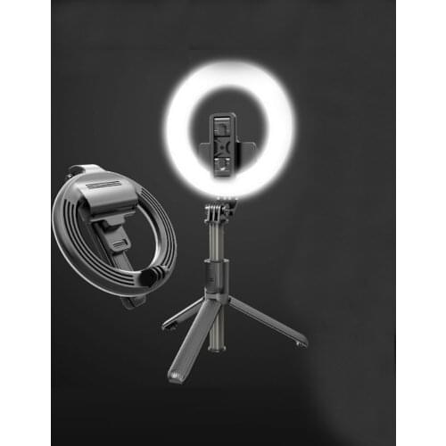 2020 NEW 4 in 1 selfie ring light wireless Bluetooth selfie stick mini tripod Handheld Extendable selfie stick With Remote