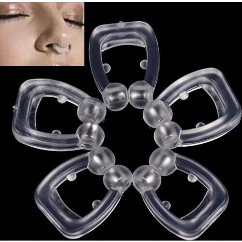 2pcs/5pcs Health Silicone Magnetic Anti Snore Stop Snoring Nose Clip Sleep Tray Sleeping Aid Apnea Guard Night Device