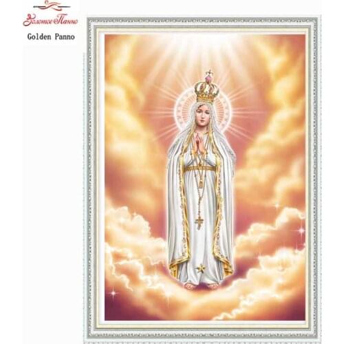 Golden Panno Needlework DIY DMC Cross stitch Sets For Embroidery kits Precise unprinted religion Patterns Counted Cross-stitch08