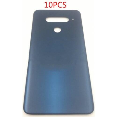 10Pcs/lot For LG V40 ThinQ LM-V405QA V405QA V405TA V405UA Back Battery Cover Rear Door Panel Glass Housing Case+Adhesive Sticker