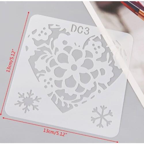 12Pcs Flower Heart Drawing Molds Plastic Children Painting Stencils DIY Paper Art Craft Card Label Scrapbook Bookmark Toy C5AE