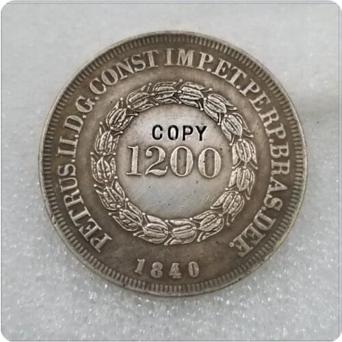 1840 Brazil 1200 Reis COPY COIN