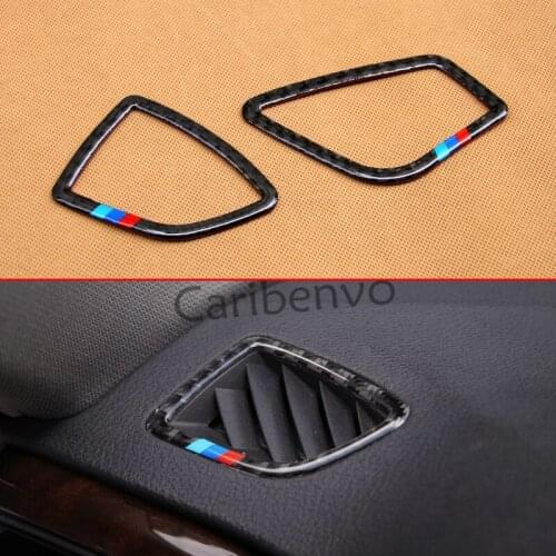 Carbon Fiber Trims For BMW 3 4 Series F30 F33 Front Dashboard Upper Air Outlet Accessories
