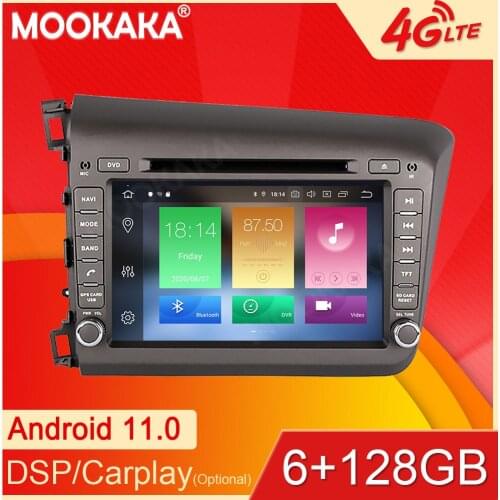 6+128GB Android11 For HONDA CIVIC 2012+Car GPS Navigation Streaming Media Multimedia Player Head Unit Auto Radio