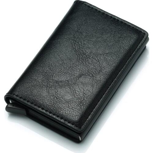 Aaby Card Holder Can Effectively Shield RFID And NFC Signals PU Leather Credit Card Holder Wallet Unisex