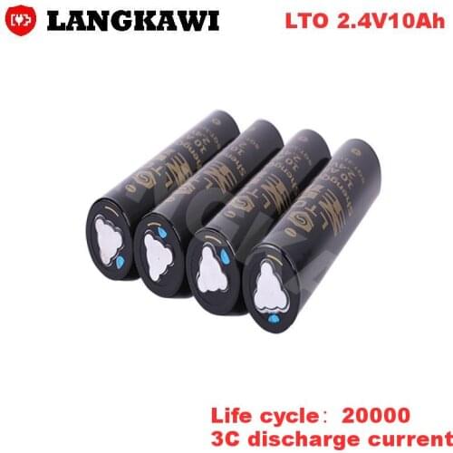 LTO Battery 2.4v 10AH rechargeable Cylindrical battery cell power bank for Cold roll box Toys Power Tools Home Appliances