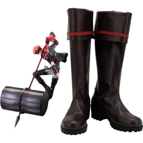 D.Gray-man Lavi Rabi Cosplay Boots Dark Brown Shoes Custom Made Any Size for Unisex