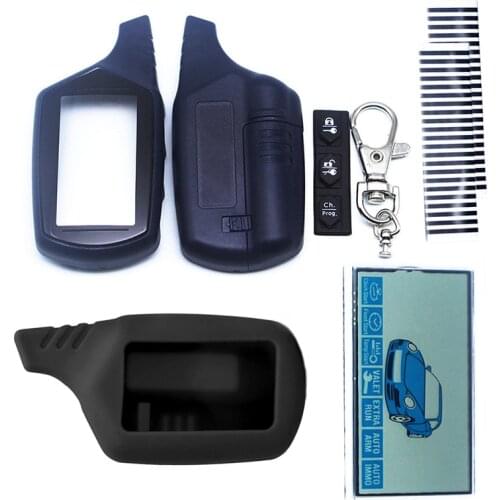 B9 Case Keychain Cover +B9 LCD Display flexible Zebra Paper For 2 way Car Alarm LCD Remote Control Starline B9 KGB FX-7 FX7 FX 7