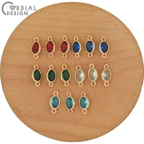 Cordial Design 100Pcs 8*16MM Connectors/Jewelry Accessories/Crystal Charms/Hand Made/DIY Making/Jewelry Findings & Components