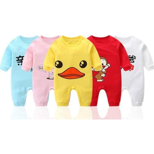 Baby Rompers Newborn Baby Boys Girls Clothes Long Sleeve Jumpsuit Spring Autumn Pajamas Underwear Baby Climbing Clothes