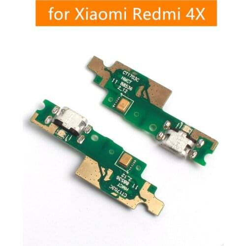 For Xiaomi Redmi 4X USB Charging Port PCB Board USB Dock Connector Ribbon Flex Cable Cell Phone Component Repair Spare Parts