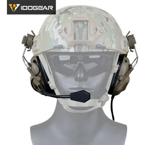 IDOGEAR Tactical Shooting Headset Electronic Headset Ear Muffs Shooting Ear Protection For Helmet Military Headphone 3702