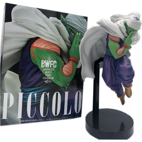 High-quality Anime Figures Dragon Ball Piccolo jumps up the magic light to kill the gun white cloak war damage Toys For Children