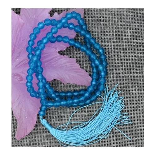 HOT Jewelry 6mm Tibetan Buddhism 108 apatite gem Prayer Bead Mala Necklace