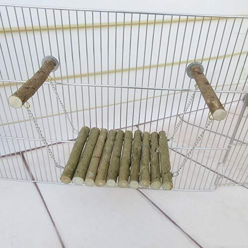 Hamster Wooden Platform Bird Swing Climbing Ladder for Dwarf Mouse Totoro Squirrel Parrot Budgie Parakeet Cockatiel