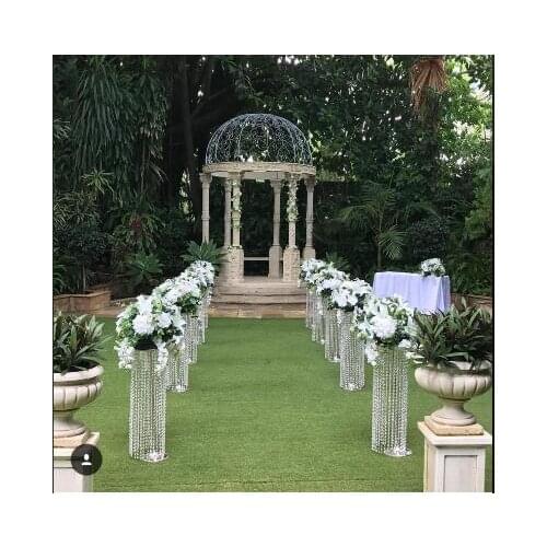 Crystal table top chandelier wedding table centerpieces without the flower and flower vase stand 10 pcs/lot