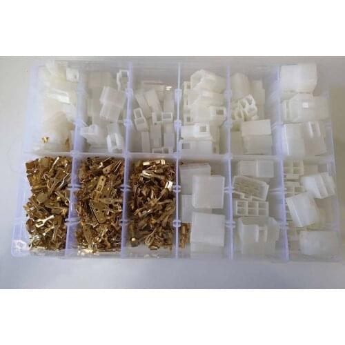 Sets of 1P 2p 3p 4p 6p 6.3mm car Connector kit male and female socket plugs for cars, motorcycles