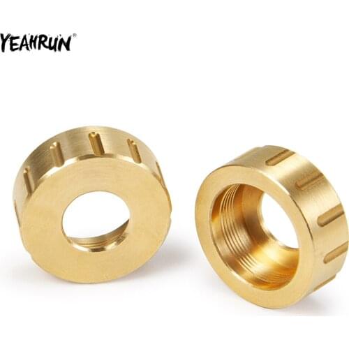 YEAHRUN 2/4Pcs Brass Counterweight Combiner Rear Axle Adapter Balance Weight For 1/18 Kyosho Jimny RC Crawler Car Upgrade Parts