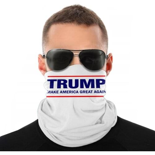 Make America Great Again Trump Scarves Neck Face Mask Unisex Halloween Tube Scarf Neck Bandanas Polyester Headwear Biking Hiking