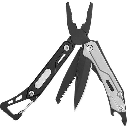 Multitool Pliers Folding Knife With Carabiner Serrated Blade Cable Rope Cutter Multifunction Plierss Survive Pocket Tool Knives