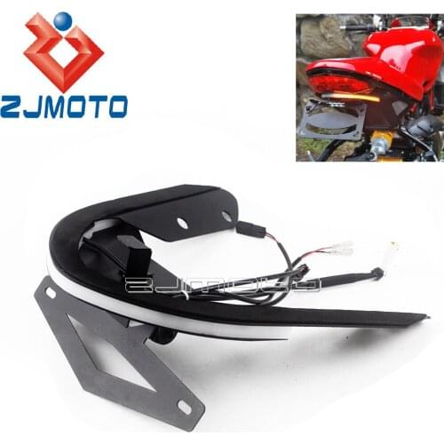 Tail Tidy Fender Eliminator Kits For Ducati Monster 1200 S 821 2014-2016 LED Taillight License Number Plate Brackets Blinker