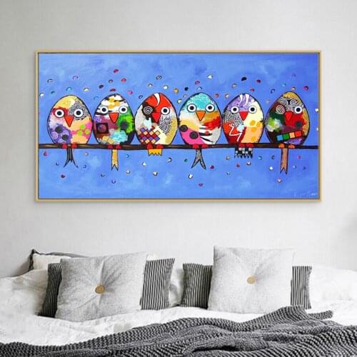 Painting Wall Art 5d Cute Bird Diamond Handmade Full Round Drill Colorful Embroidery Cross Stitch Animal Picture Mosaic Gifts