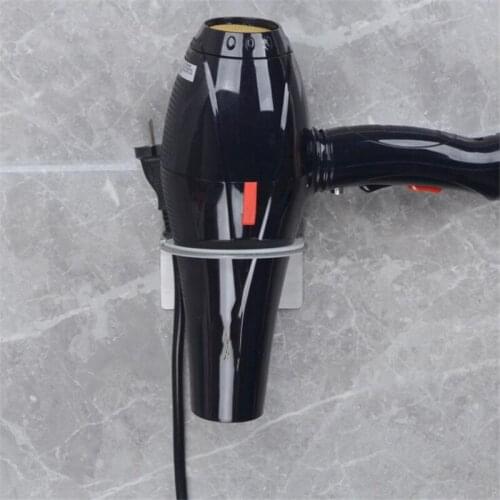 Stainless Steel Wall-mounted Hair Dryer Holder Bathroom Shelf Storage Hairdryer Holder Rack Organizer For Hairdryer