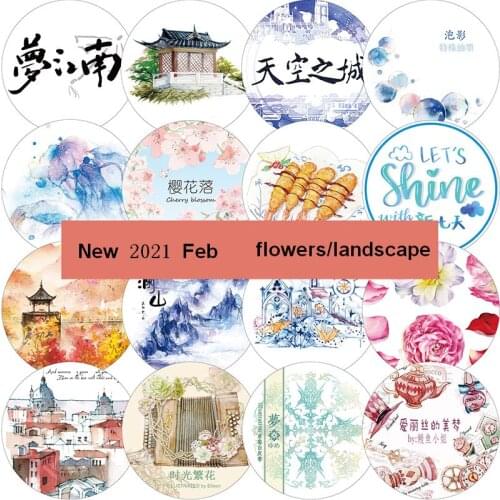 New Alice In Wonderland/vintage Flowers/ Landscape Washi Tape