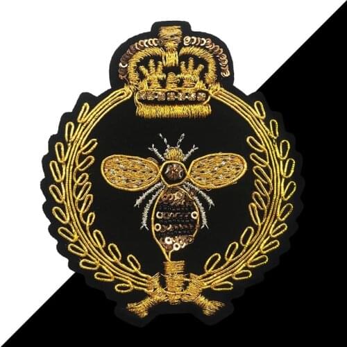 New Sequin Crown Bee Classic Handmade Fashion Sew on DIY Supplies Clothes Shoes Bag Badge