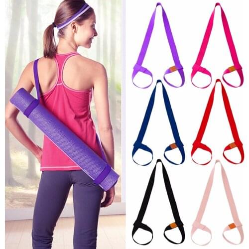 Yoga Mat Strap Strap Belt Adjustable Sports Sling Carrier Shoulder Carry Strap Belt Exercise Stretch Fitness Elastic Yoga Belt