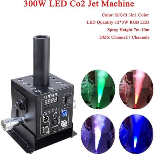 Stage Dj Equipment 12x3w RGB 3In1 Easy Multi Angle Small LED CO2 Jet Machine DMX Powercon DJ LED Co2 Cannon For Stage Effect