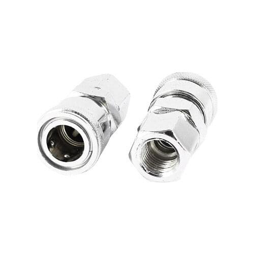 SF20 1/4PT 12mm Female Thread Pneumatic Quick Coupler Connector Fittings 2 Pcs