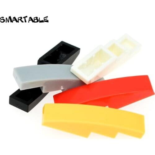 Smartable Slope Curved 4x1 No Studs Building Blocks MOC Parts Learning Toys Compatible Major Brands 61678/11153 City 60pcs/lot