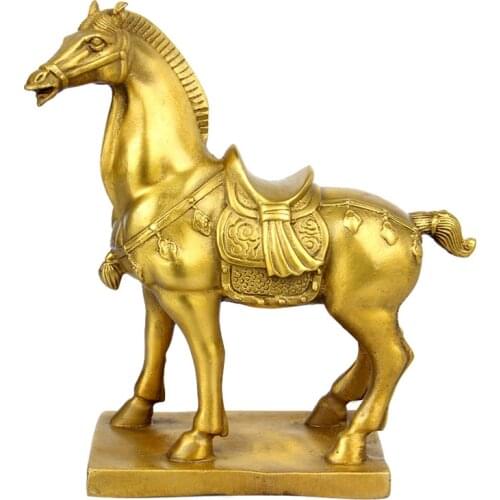 Golden Horse Statue for Wealth,Home Decoration Attract Wealth and Good Luck,Feng Shui Decor