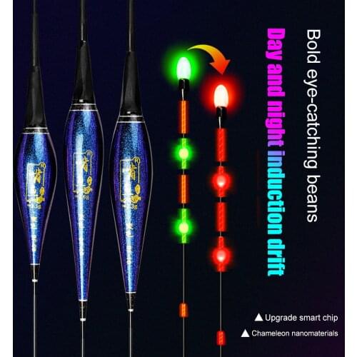 Smart Fishing LED Light Float Fishing Float Fish Bite Hook Gravity Sensor Glowing Electric Fishing Floats Sensing Chip Stopper