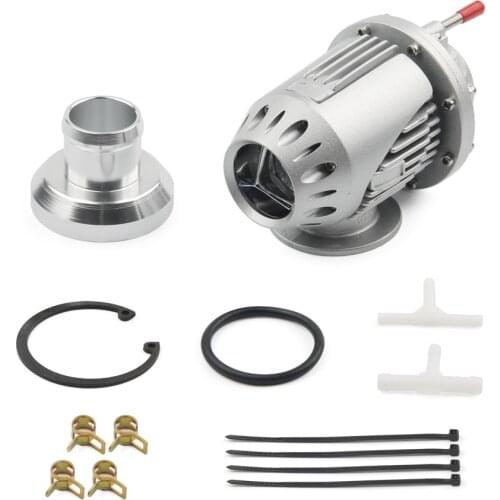 Universal SQV SSQV Bov Turbo Blow Off Valve Bov with Adapter Flange With Original box and instructions BLACK/SILVER
