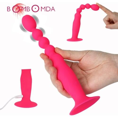 Vibrating Anal Plug Beads Butt Plug Sex Toys For Woman Anal Vibrator Prostate Massage Men Masturbation Adult Sex Toys for Women