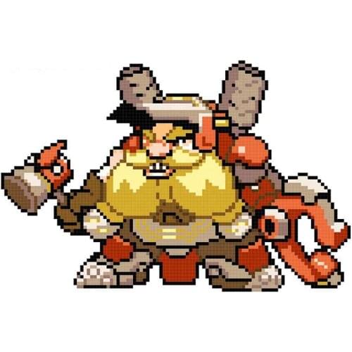 For Overwatch Torbjorn Pixel Funny JDM Car Stickers Fashion Personality Creative Scratch-proof Decal 13cm X 8.6cm