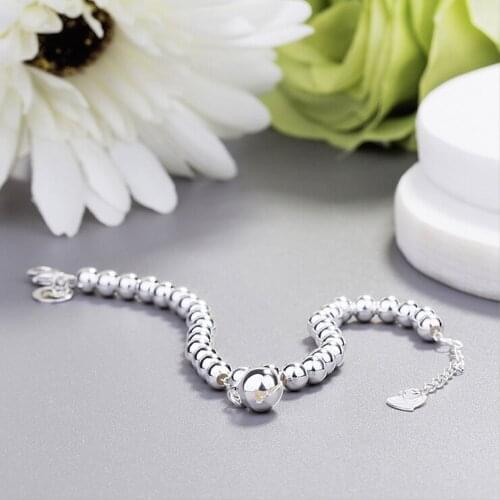 2018 Women Fashion jewelry NEW Bell Charm Bracelet , plated beads Bracelet