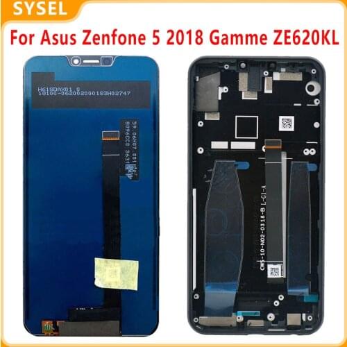 6.2'' For Asus Zenfone 5 2018 Gamme ZE620KL LCD Screen + Touch Panel Digitizer Assembly 5Z ZS620KL X00QD