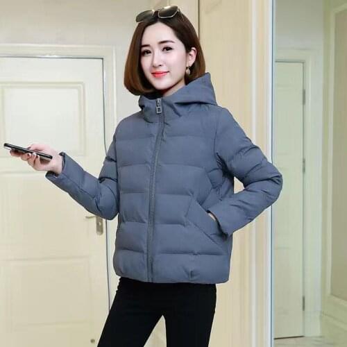 Winter Women jacket Casual Solid thick warm Short Hooded parkas Jackets female pocket sintepon snow coats M-4XL
