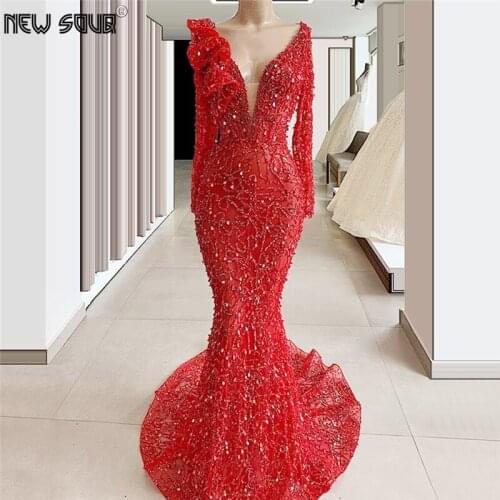 Greatly Gatsby Handmade Beading Evening Dresses For Wedding 2020 kaftans Couture Dubai Long Crystal Women Party Prom Dress Gowns