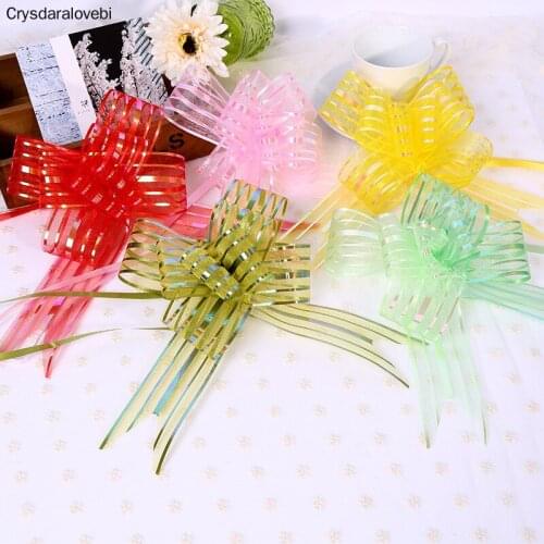 100pcs 1.8/3/5cm Hot Sale High Quality DIY Yarn Pull Bow tie For Christmas Wrapping DIY Christmas Tree Decoration