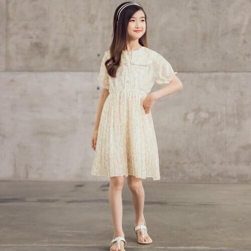 2021 Summer Girl Dress Kids Dresses for Girls Childrens Clothing Floral Print Princess Dress Elegant Costume 4 6 8 10 12 14Y