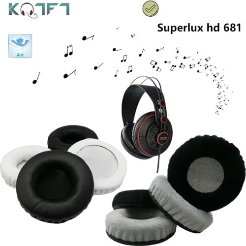 KQTFT flannel 1 Pair of Replacement Ear Pads for Superlux hd 681 Headset EarPads Earmuff Cover Cushion Cups