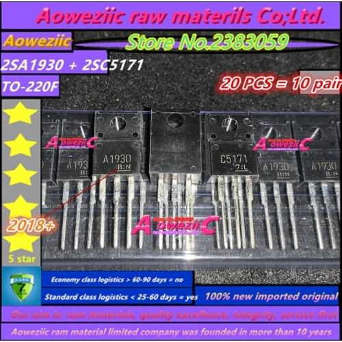 Aoweziic 2018+ 100% new imported original 2SA1930 2SC5171 A1930 C5171 TO-220 Audio frequency power amplifier tube