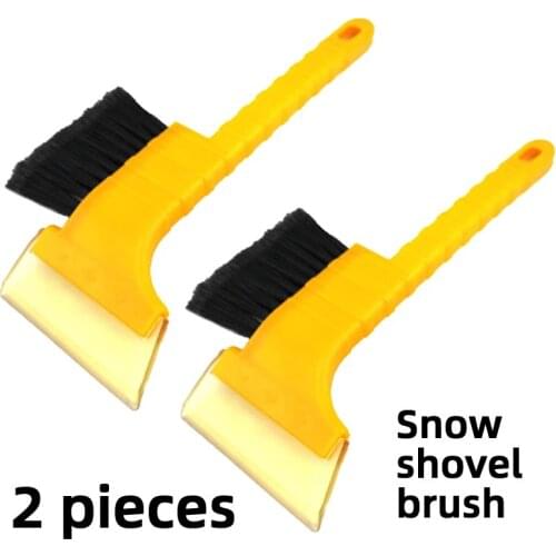 Car Vehicle Snow Scraper Durable Shovel Removal Scraper Multifunctional Winter Removal And Lce Removal With Brush Dual-Use